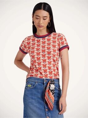 La Double J x Mother Size S Itty Bitty Double Binding Ringer Collectors T-Shirt